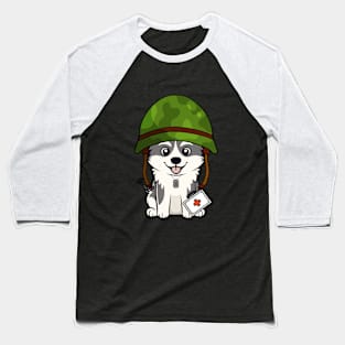 First aid military husky dog Baseball T-Shirt